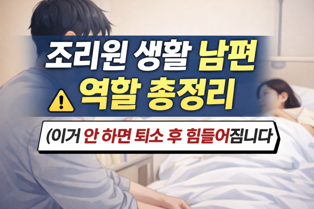 조리원 생활 남편 역할 총정리 퇴소 후 육아 준비 방법