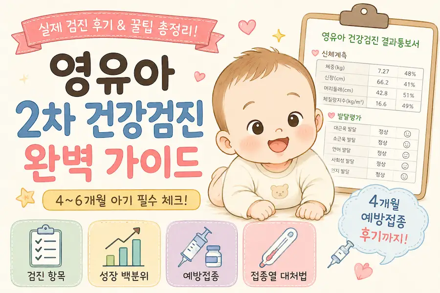 영유아 2차 건강검진 완벽 가이드와 4개월 예방접종 후기 썸네일
